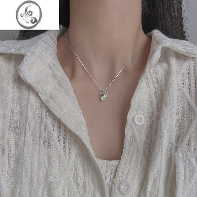 JiMi925银银樱桃项链女2023年新款轻奢小众设计感高级锁骨链颈链