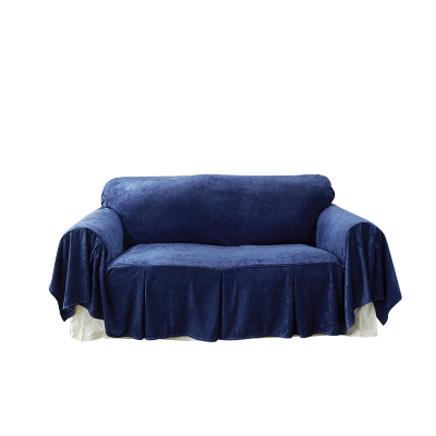 家柏饰(CORATED)沙发巾全盖套罩垫秋冬季北欧式雪尼尔布艺客厅三人组合田园防滑套 雪尼尔深蓝 180*280cm