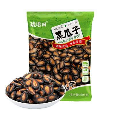 珑语田 五香味黑瓜子 505克 袋