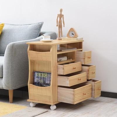 森美人实木沙发边柜 沙发边几角几 现代简约茶几 创意收纳边桌