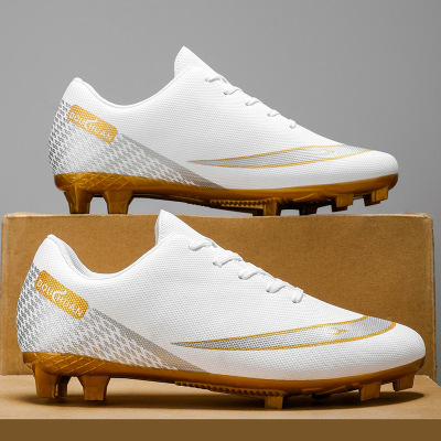 男女同款秋季新款简约休闲运动轻便舒适透气户外缓震套脚pu足球鞋