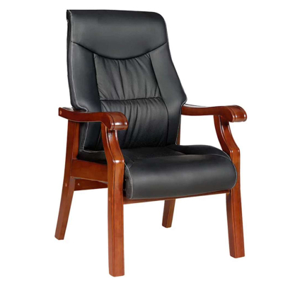 易企采 办公椅实木电脑椅家用办公椅会议椅麻将椅棋牌椅高背舒适老板椅书房椅子培训椅