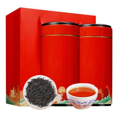 源御露(Yuan Yu Lu)武夷新春茶正山小种浓香型红茶松香红茶礼罐装茶叶250克