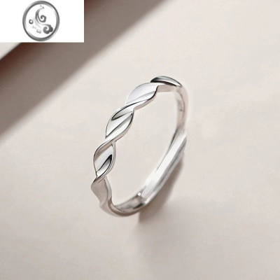 JiMiS925新款莫比乌斯闪耀星河情侣戒指男女一对简约轻奢气质对戒送礼