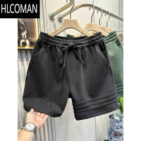 HLCOMAN三条杠设计高端潮流运动休闲短裤男士裤子夏季宽松五分裤美式卫裤