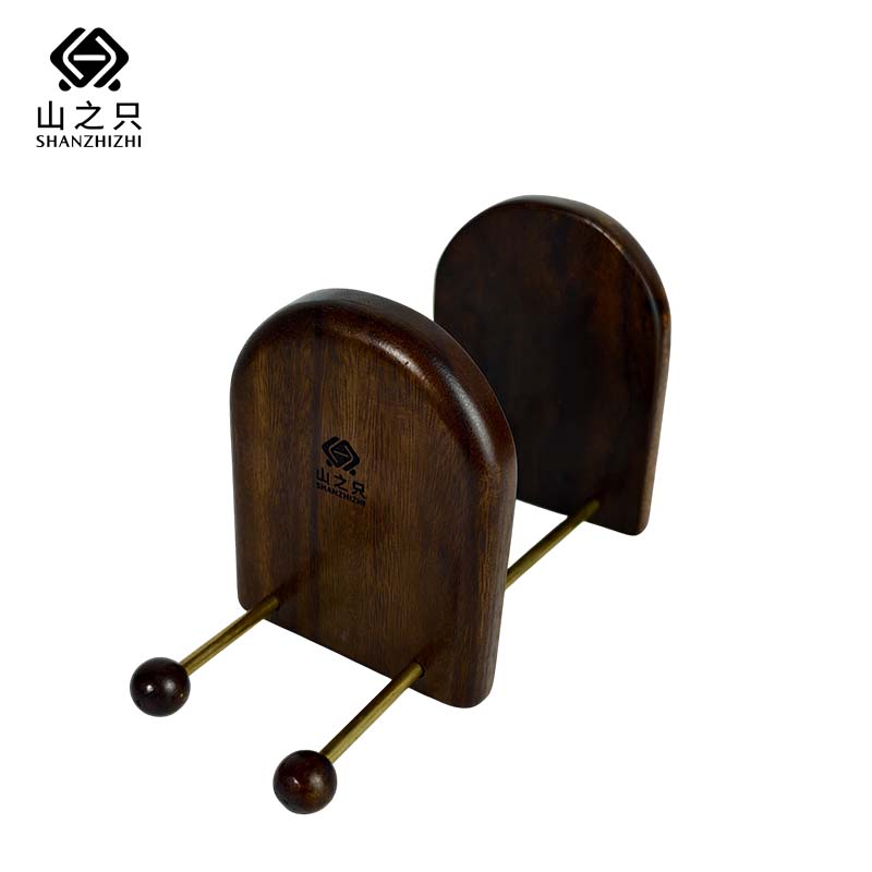 山之只 收纳架 胡桃木伸缩书立 木球款 个