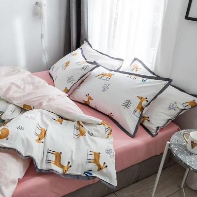 美帮汇全棉四件套风全棉被套被子床单人宿舍床上用品三3件套床笠