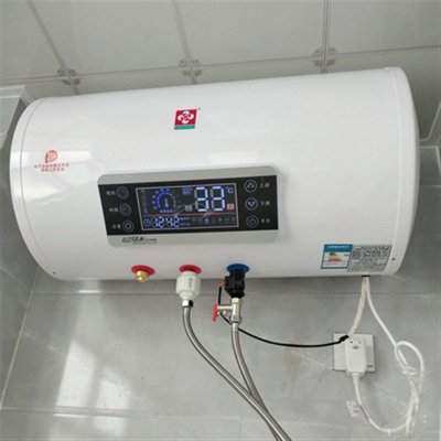 切夫曼智能电热水器批发速热节能变频横式热水器家用储水即热式洗澡机_A08圆桶遥控出水断电_50升数显高配上门安装