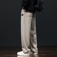 |秋季新款潮牌运动男士休闲裤垂感直筒宽松阔腿休闲裤男