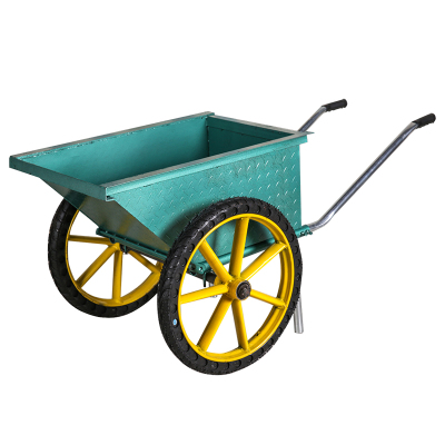 易企采 96*58*68CM大号自卸翻斗车工地手推车灰斗车搬运建筑上料两轮家用养殖拉粪工程车