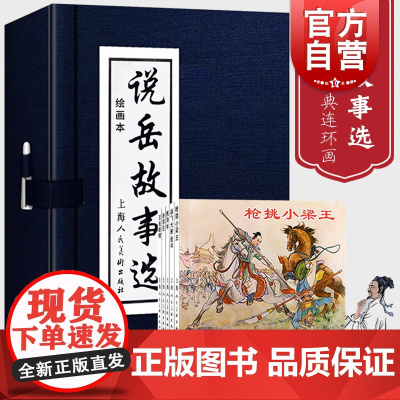 说岳故事选绘画本1-5册 枪挑小梁王+岳家庄+挑滑车+岳飞大破金兵+王佐断臂 绘本故事上海人民美术出版社正版连环画小人书