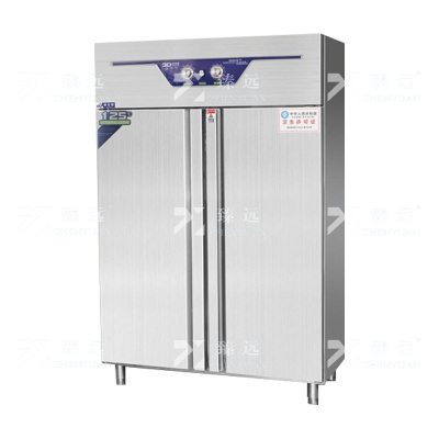 臻远 ZY40614163餐盘消毒柜对开玻璃门高温热风循环消毒柜1400L无指纹双门