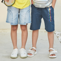 [2件2折价:42]米喜迪mecity童装夏男童短裤夏拼接廓形宽松薄款牛仔中裤