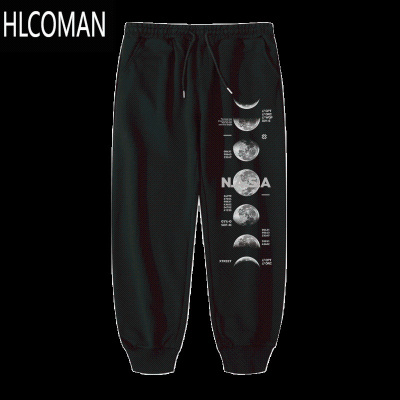 HLCOMAN2024休闲胖子运动束脚男裤子潮流宽松百搭工装加绒大码卫裤