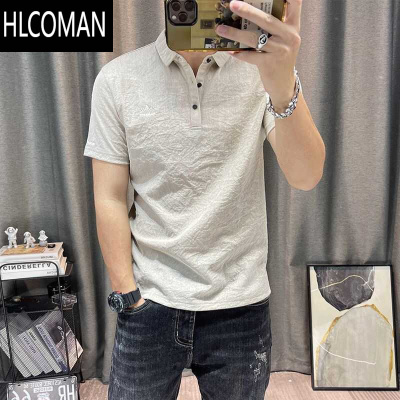 HLCOMAN2025夏季高端短袖polo衫男衣服修身半袖有领上衣小标刺绣po衫潮