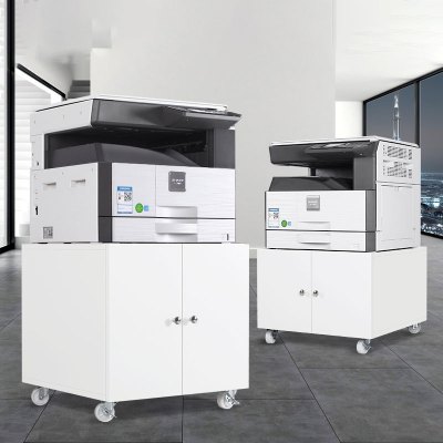 质凡打印机柜子落地复印机工作台放置柜移动矮柜 400*300*500mm