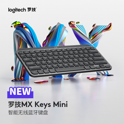 [自营官方旗舰店]罗技MX Keys Mini 简约无线背光键盘 蓝牙键盘 办公键盘 石墨黑 石墨黑