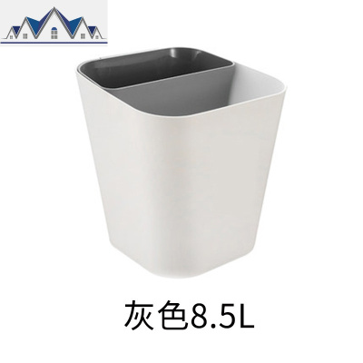日系干湿分离分类垃圾桶家用客厅厨房卫生间卧室网红桌上纸篓 三维工匠