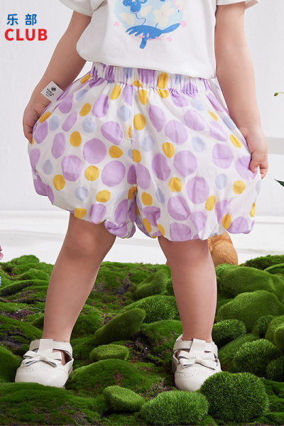 [1件3折]铅笔俱乐部2025年夏装新款女小童短裤儿童灯笼五分裤宝宝可爱裤子