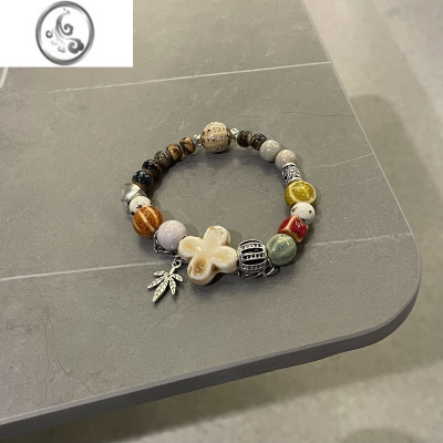 JiMi古风手工陶瓷手串男款手链女百搭小众设计高级感冷淡风国潮情侣款