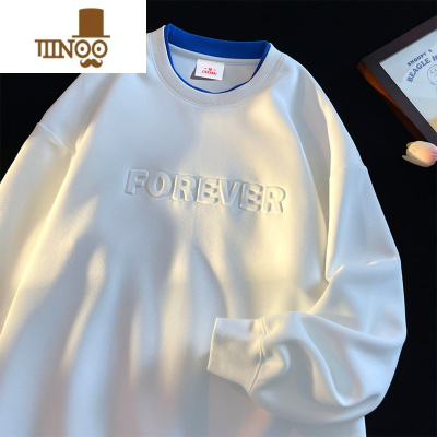 YANXU字母钢印长袖T恤男宽松休闲无帽内搭打底衫青少年上衣服潮