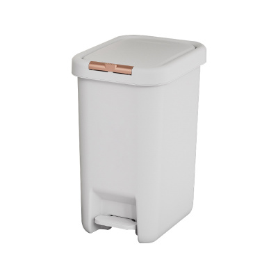 臻远 ZY5090112手按脚踩两用垃圾桶 送1卷垃圾袋 15L 白色