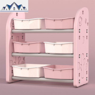 儿童玩具收纳架整理书架多层幼儿园宝宝置物架子储物收纳柜绘本架 三维工匠