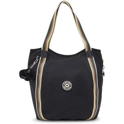 Kipling凯浦林单肩包女大容量便携耐用实用黑色条纹装饰