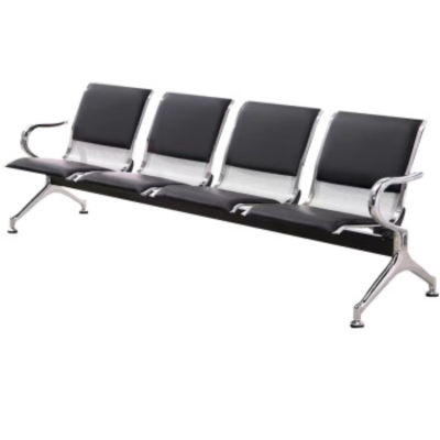 晋舰 钢制排椅机场椅加固加厚长椅候诊椅连排输液等候椅B款四人位皮面
