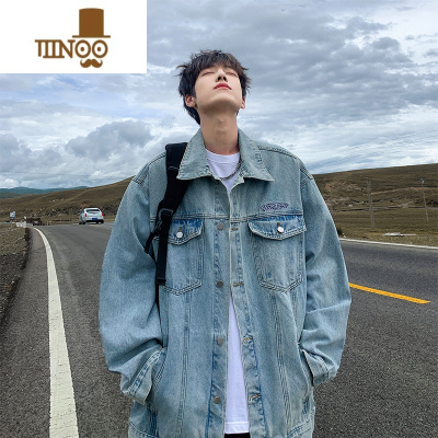 YANXU工装牛仔外套男潮牌cleanfit夹克青少年2023新款户外骑行服