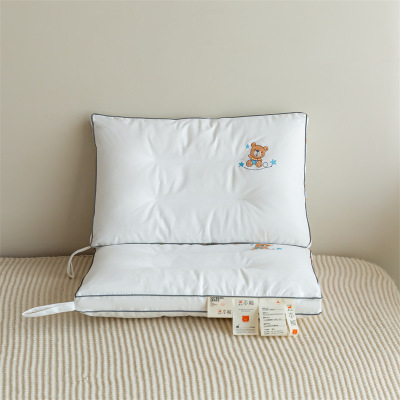高档A类母婴级儿童枕头防螨小学生宿舍可水洗超薄矮枕芯家用