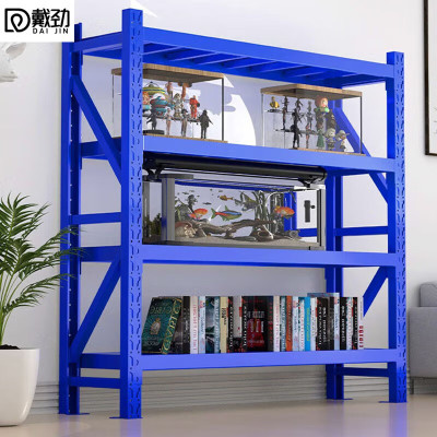 戴劲货架四层仓储钢制置物架收纳展示架承重500kg 2000*500