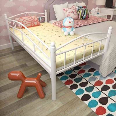 三面床幼儿床男孩女孩单人床铁艺公主床环保无油漆带护栏