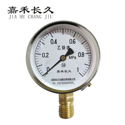 嘉禾长久+乙炔压力表检测定制型+YY100+块