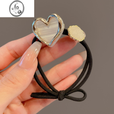 JiMi爱心皮筋女扎头2022年新款网红气质发绳高弹简约头饰丸子头绳发圈