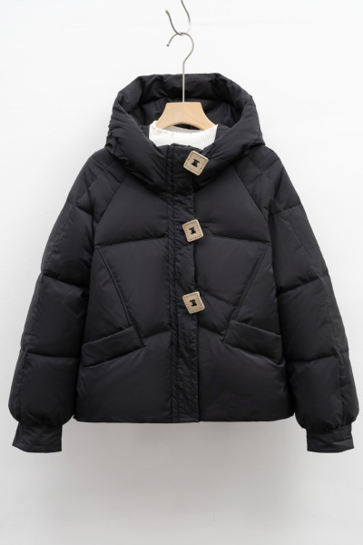 冬季新款韩版糖方扣羽绒服宽松学生小个子连帽面包服外套