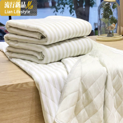 良品棉天竺棉夏被婴儿针织棉空调被夏凉被单人双人薄被子 三维工匠