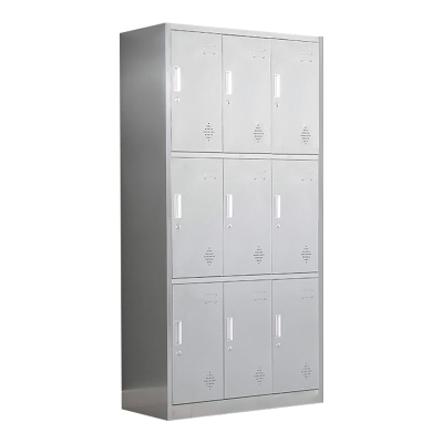 阿拉贡不锈钢更衣柜员工衣柜储物柜更衣室储物柜201九门储物柜(不带板)
