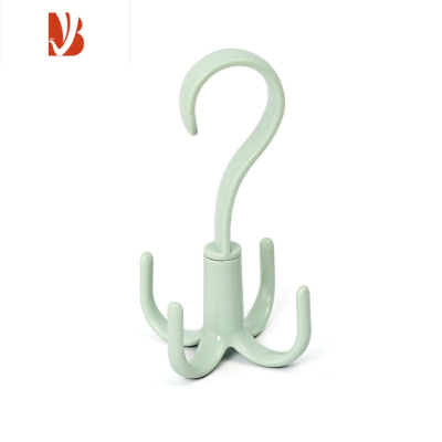 三维工匠可旋转4爪多用围巾衣架皮带包包收纳挂钩塑料衣帽架四爪挂钩鞋钧