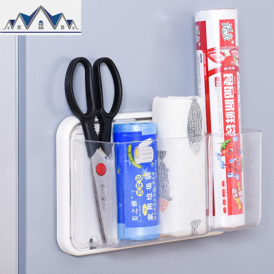 磁铁冰箱置物架壁挂厨房置物架收纳盒侧挂架保鲜膜架厨房收纳架 三维工匠