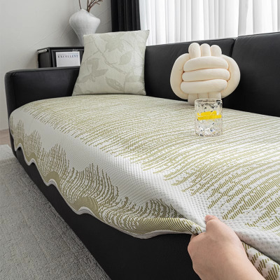 新款夏季凉感冰丝异形凉席垫一片式凉豆豆防滑高级感沙发垫布