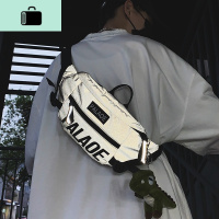 潮牌ins运动休闲斜挎小背包男女胸包反光单肩包嘻哈个生腰包NEW LAKE男士腰包