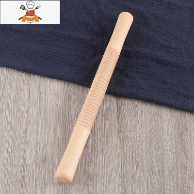 滚轴擀面杖烧饼锤实木家用面食生煎包擀烧麦皮走锤做油条用的工具 敬平 螺旋擀面杖35CM