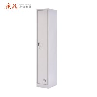 质凡办公家具优质钢制单门更衣柜铁皮柜带门锁员工柜 单门更衣柜