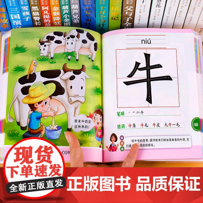 宝宝学前识字字典幼儿认字启蒙教材书2-3-6-8岁儿童看图识字卡片幼儿园小中班大班学前班识字大王绘本幼小衔接一年级趣味识
