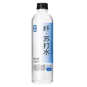 依能苏打水饮料果味0糖0脂0卡弱碱苏打水锌强化500ml*12瓶