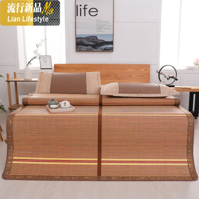 竹席凉席1.8m床冬夏两用宿舍单人学生双面折叠1.5米1.2席子网红。 三维工匠