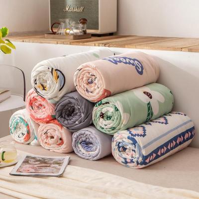 家柏饰(CORATED)针织棉夏凉被四件套空调被夏季可机人儿童薄被子双人春秋被芯