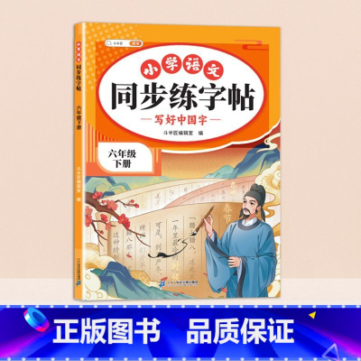 [六年级下]同步练字帖 [正版]小学语文同步练字帖一年级二年级下册三四五六年级人教版字帖每日一练硬笔钢笔字贴小学生儿童生