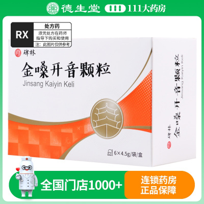 碑林 金嗓开音颗粒 4.5g*6袋/盒